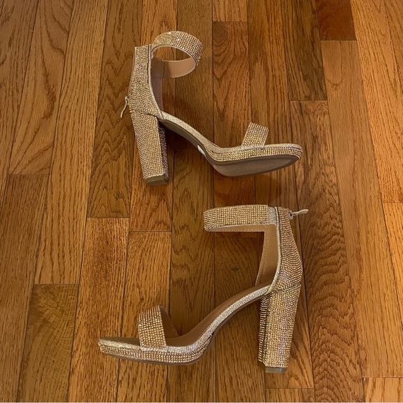 Windsor rose gold sparkly bedazzled heels - Picture 2 of 5